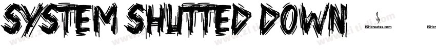 System Shutted Down字体转换